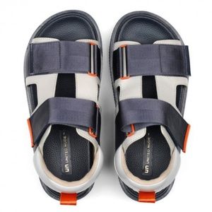 United Nude Men's Sandals Brand New (Geo Sandal Men's) Blue, grey with orange.